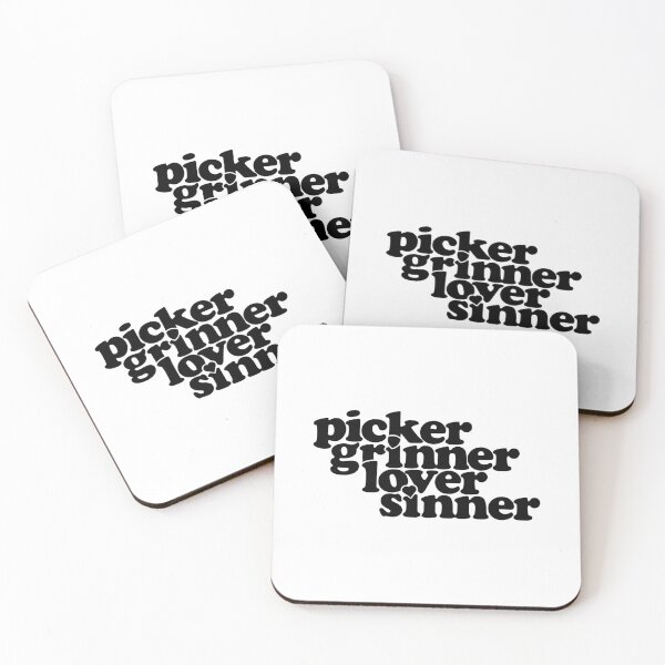 Artikelvorschau, Picker, Grinner, Lover, Sinner - Schwarze Textversion entworfen und verkauft von bonusroom.