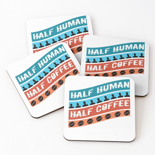 Item preview, Half Human Half Coffee colourfull designed and sold by cartyourchoice.