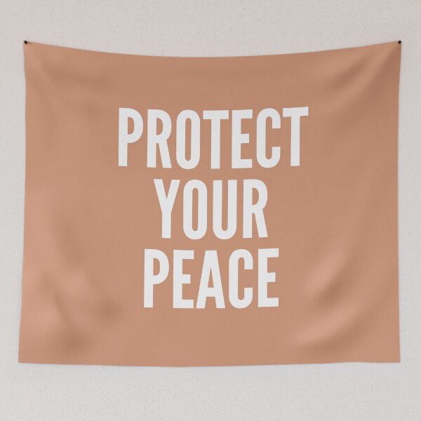 Item preview, Protect your peace mental health inspirational quote motivational slogans strong women savage classy life motto minimalist short words quotes positivity success sayings 6 designed and sold by Inside Head.