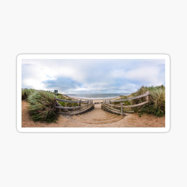 360 panorama captured in sand dunes on the Norfolk coast Sticker