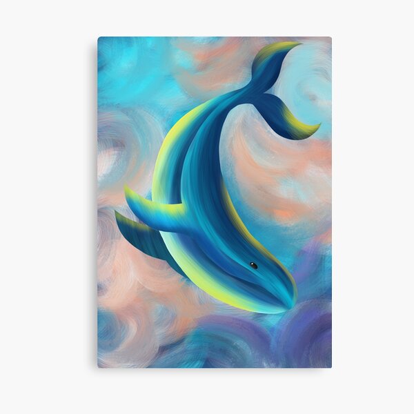 Free whale in the ocean Canvas Print