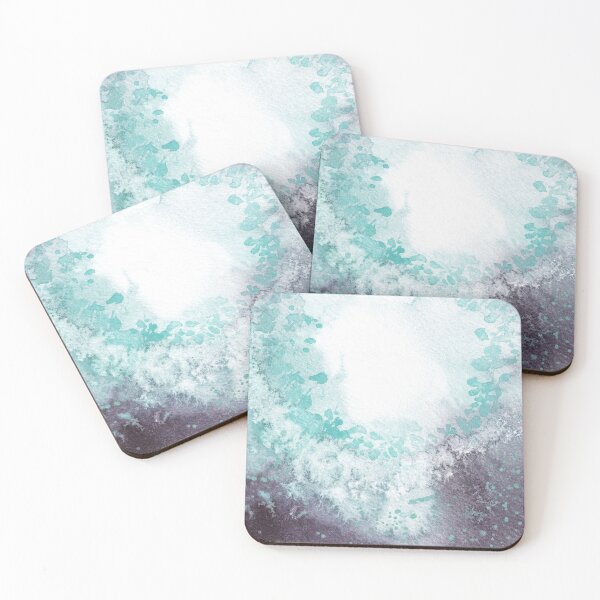 Item preview, Teal colored spots on textured gray background designed and sold by IrinaIkar.
