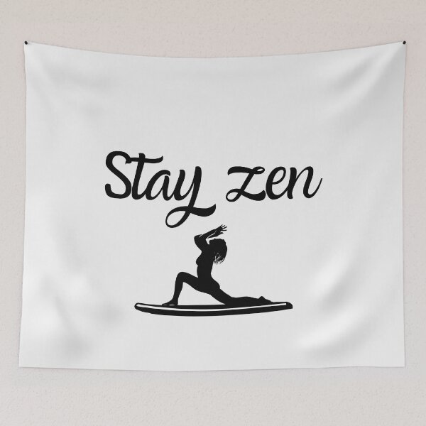 Item preview, sup yoga, stay zen, paddleboard, stand up paddle,  designed and sold by Smileycreation.