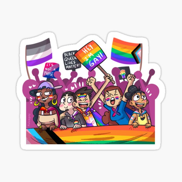 March with LGBT Pride - Hey, I'm Gay! Sticker