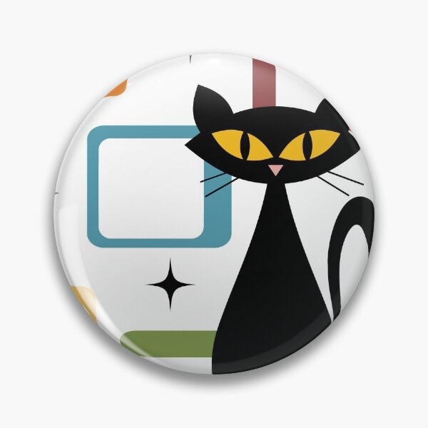 Item preview, Mid Century black cat designed and sold by BattaAnastasia.