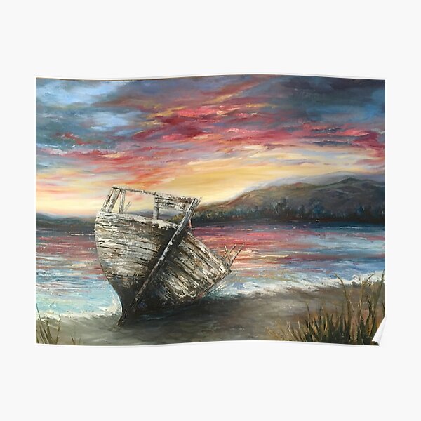 Lonely Boat Poster