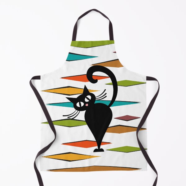 Item preview, Mid Century black cat design designed and sold by BattaAnastasia.