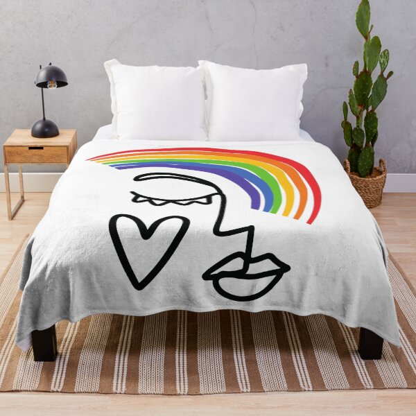 Item preview, RAINBOW FACE HEART LGBTQIA PRIDE DESIGN designed and sold by JosTees96.