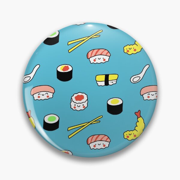Item preview, Kawaii Sushi Pattern (blue) designed and sold by Design Minds Boutique.