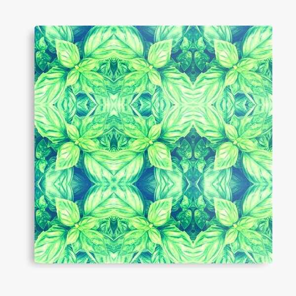 Basil Emerald Macro Metal Print