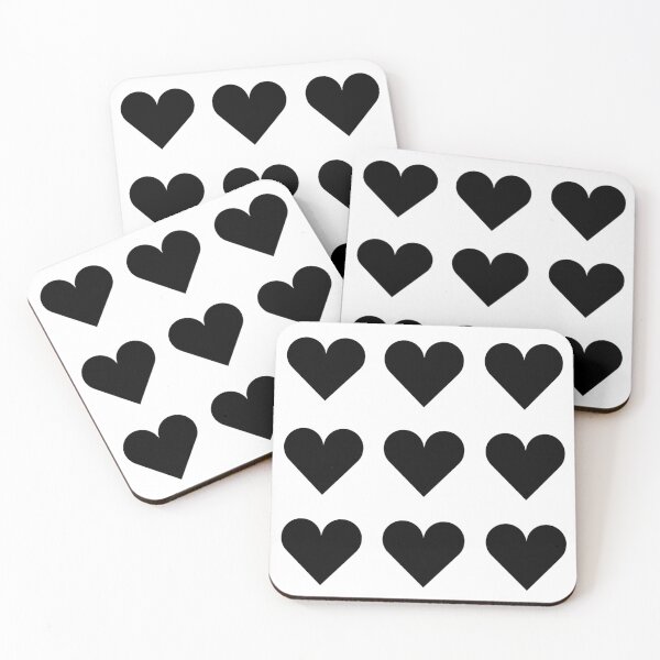 Item preview, Large BLACK & WHITE LOVE HEARTS designed and sold by RachelMacht.