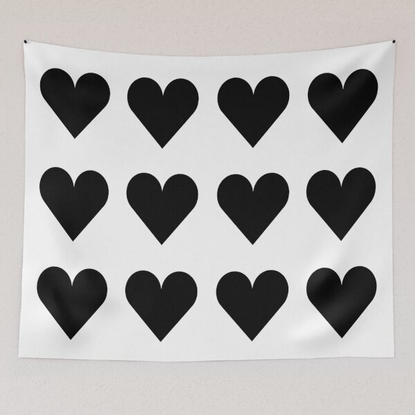 Item preview, Large BLACK & WHITE LOVE HEARTS designed and sold by RachelMacht.