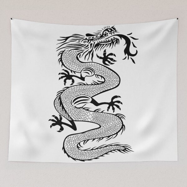 Item preview, Black dragon wild design designed and sold by Marrilim.