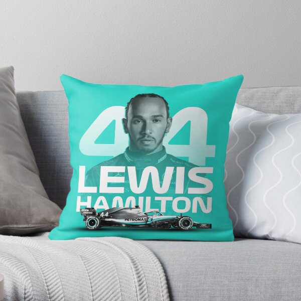 Lewis Hamilton 44 Throw Pillow
