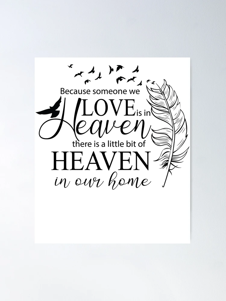 in-loving-memory-svg-heaven-and-angel-wings-01-poster-for-sale-by-leventpham-redbubble for Because Someone We Love Is In Heaven Free Printable In Loving Memory svg, Heaven and Angel Wings 01