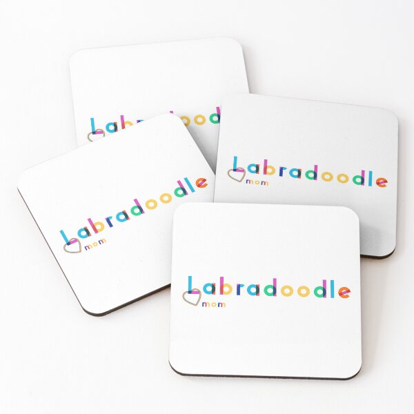 Item preview, Labradoodle Mom Rainbow lettering - Modern Design - Heart accent designed and sold by 8PawsStudio.
