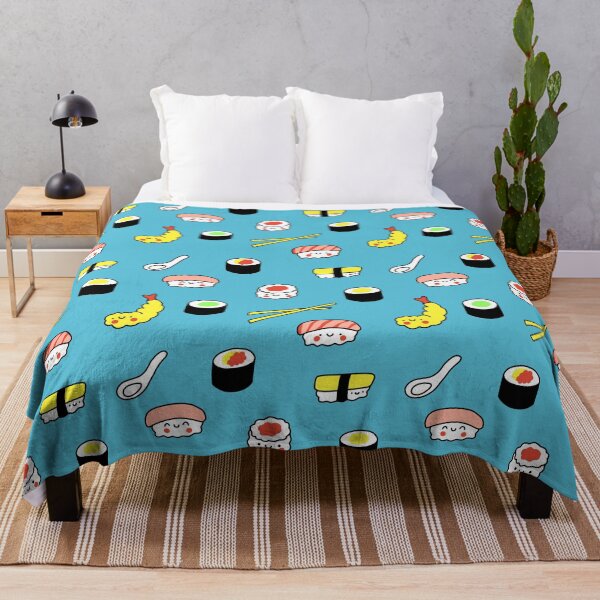 Item preview, Kawaii Sushi Pattern (blue) designed and sold by Design Minds Boutique.