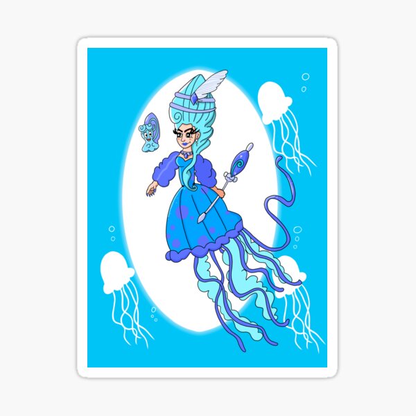 Jellyfish Mermaid Queen Sticker