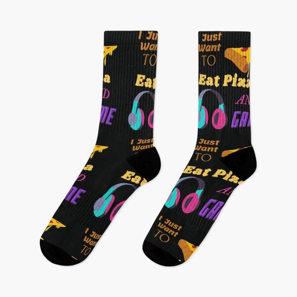 Item preview, 'I Just Wanna Eat Pizza And Game' Design designed and sold by DylanJones1.