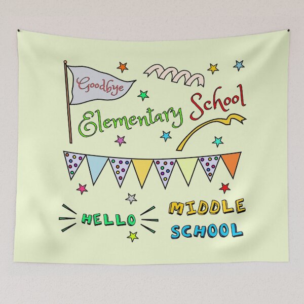 Item preview, Hello Middle School Graduation Elementary School designed and sold by KittyPolka.