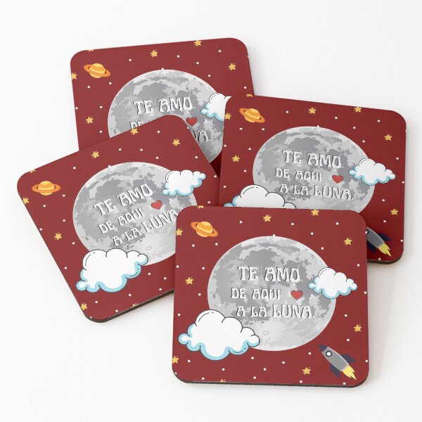 Item preview, Moon love with stars, clouds, rocket and Saturn.  designed and sold by Ismar0904.