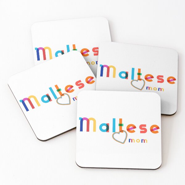 Item preview, Maltese Mom Rainbow lettering - Modern Design - Heart accent designed and sold by 8PawsStudio.