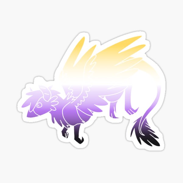 Non-binary Pride Dragon Sticker