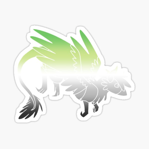 Aromantic Pride Dragon Sticker
