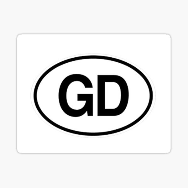 GD Greatful Dead oval Sticker