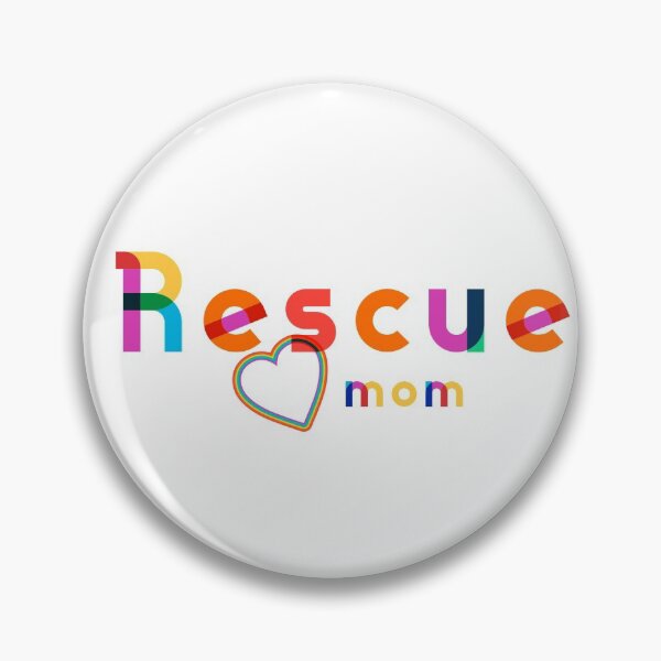 Item preview, Rescue Mom Rainbow lettering - Modern Design - Heart accent designed and sold by 8PawsStudio.