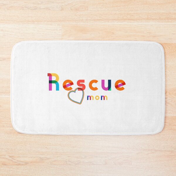 Item preview, Rescue Mom Rainbow lettering - Modern Design - Heart accent designed and sold by 8PawsStudio.