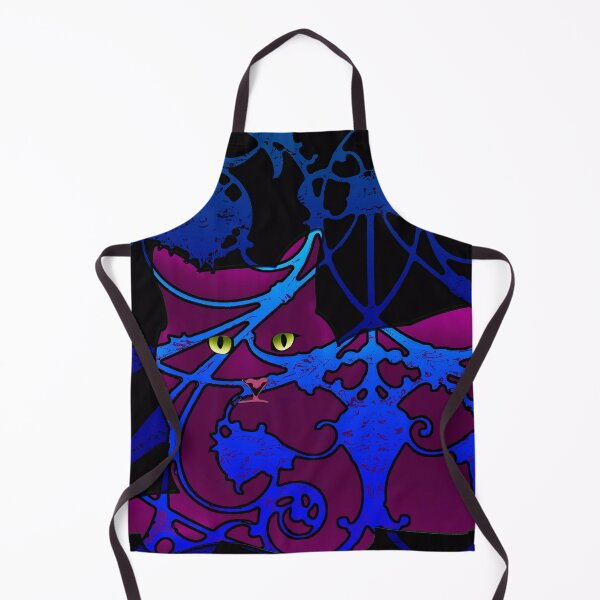 Item preview, Visible Cat in silhouette and camouflaged against Art Nouveau ironwork designed and sold by ThomMorris.