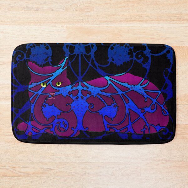 Item preview, Visible Cat in silhouette and camouflaged against Art Nouveau ironwork designed and sold by ThomMorris.