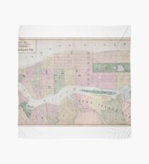 Pañuelo Mapa vintage de la ciudad de Nueva York (1873)