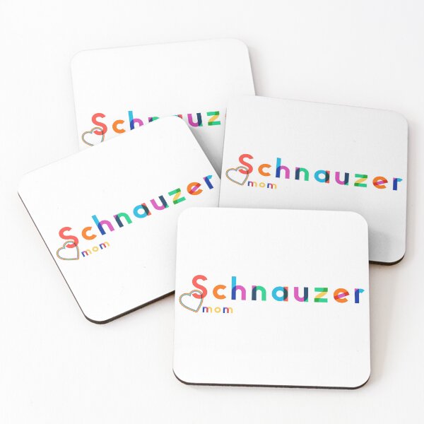Item preview, Schnauzer Mom Rainbow lettering - Modern Design - Heart accent designed and sold by 8PawsStudio.