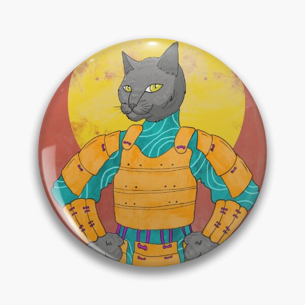Item preview, Humanoid cat in orange samurai armor designed and sold by AmpawPawp.