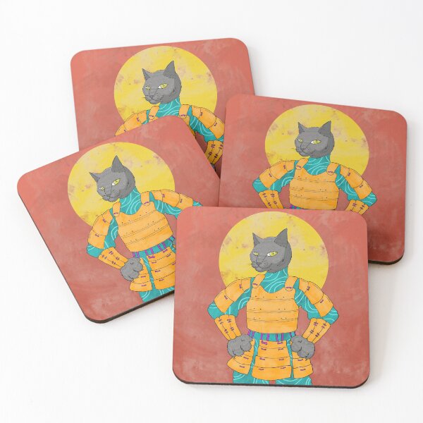Item preview, Humanoid cat in orange samurai armor designed and sold by AmpawPawp.