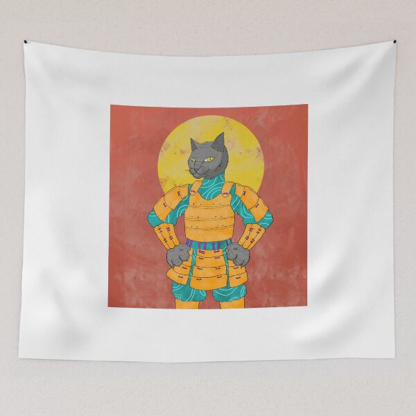 Item preview, Humanoid cat in orange samurai armor designed and sold by AmpawPawp.