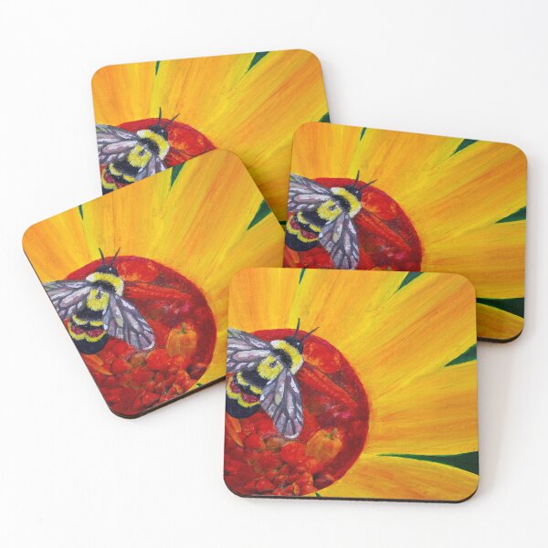 Item preview, Rusty Patch Bumblebee Pollinating Flower and Food designed and sold by Ashley Baldwin.