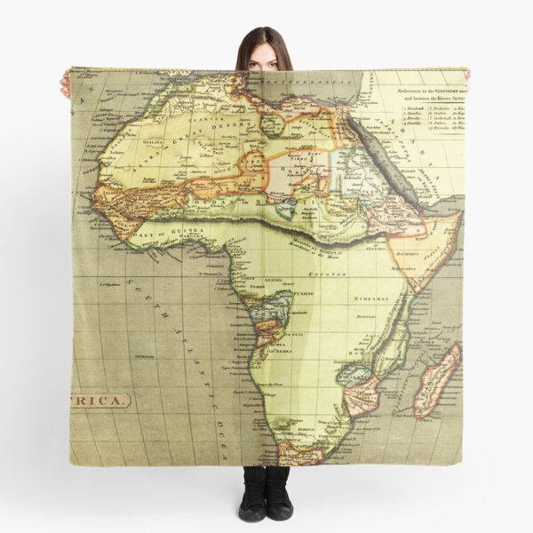 Old Africa Map (1865) popular Vintage African Continent Atlas Shower Curtain