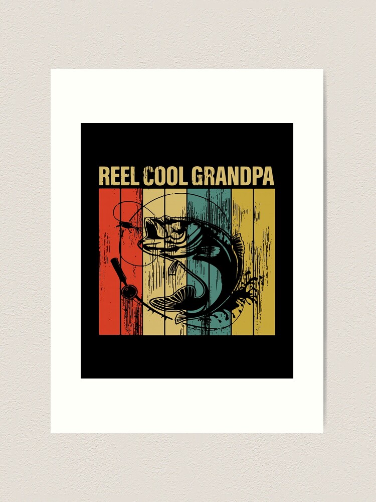 Fishing Grandpa Reel Cool Fishing Vintage Father's Day Tapestry