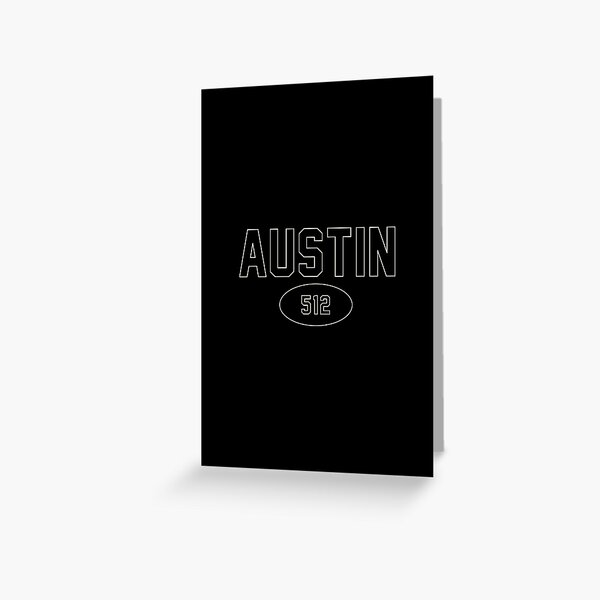 "Austin 512 Cream Outline" Greeting Card for Sale by PEK1787 Redbubble