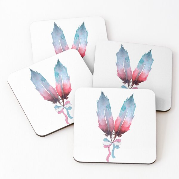 Item preview, Blue and Pink Feathers Tied together designed and sold by Botany Co..