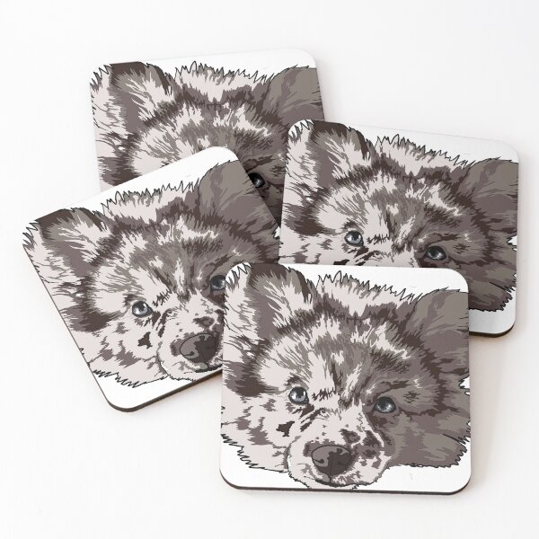 Item preview, Fluffy Australian Shepherd Mix Puppy designed and sold by LeahcarsArt.