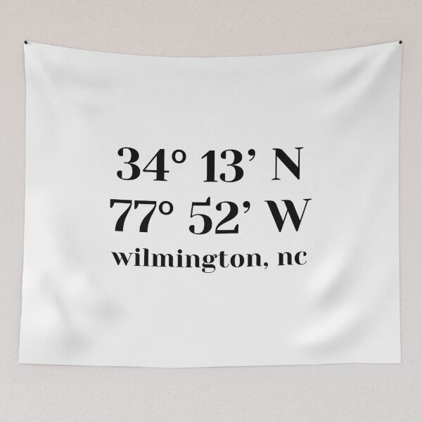 Item preview, map coordinates- uncw designed and sold by Caroline Derucki.
