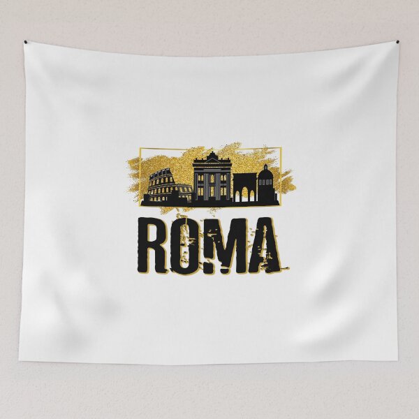 Item preview, Rome Roma Italy Skyline City Colosseum Gold designed and sold by BullDesignsShop.