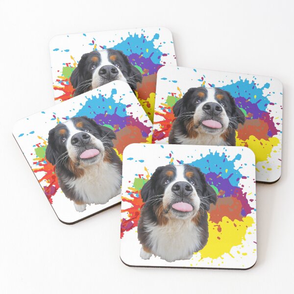 Item preview, Bernese Mountain Dog on colorful background  designed and sold by AlbertandOlly.