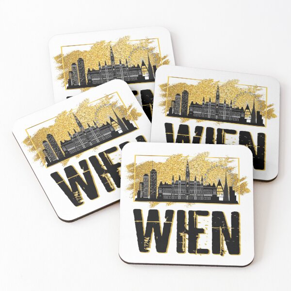 Item preview, Wien Vienna Austria Austria Skyline City Gold designed and sold by BullDesignsShop.