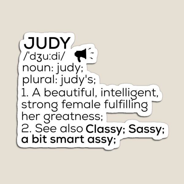 Judy Name Definition Magnet