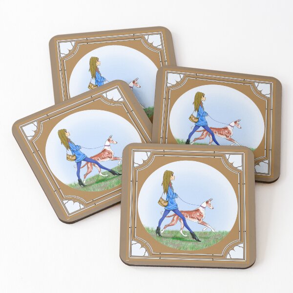 Item preview, Girl with Ibizan. Deco border/frame. designed and sold by chepea2.